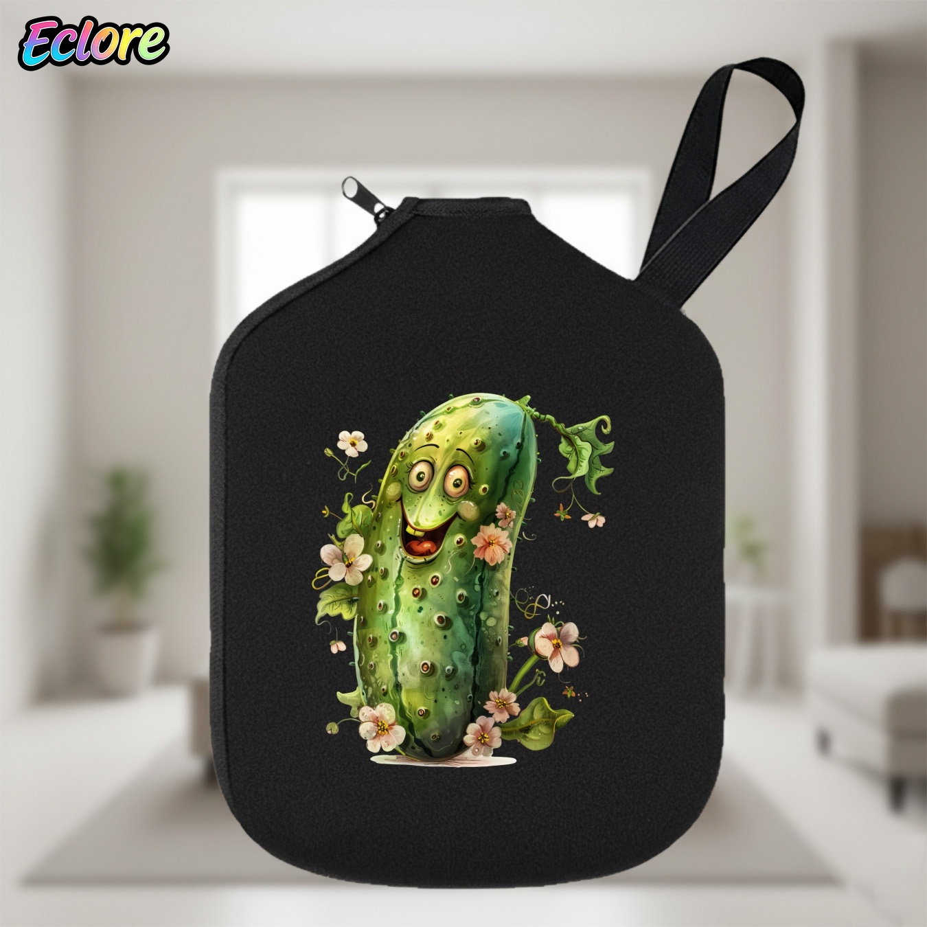 Table Tennis Game - Cartoon Smile Pickleball Paddle Cover Soft