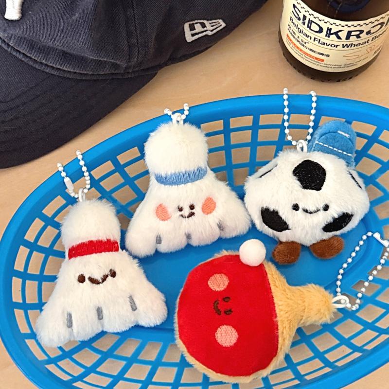 New Cute Cartoon Plush Ball De - đánh giá và giá Table Tennis Keychain