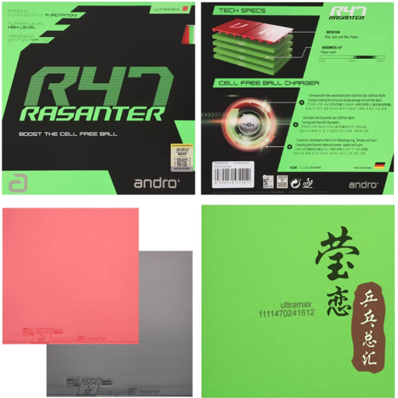 Andro Rasanter R45 47 50 C45 4 - đánh giá và giá Table Tennis Game