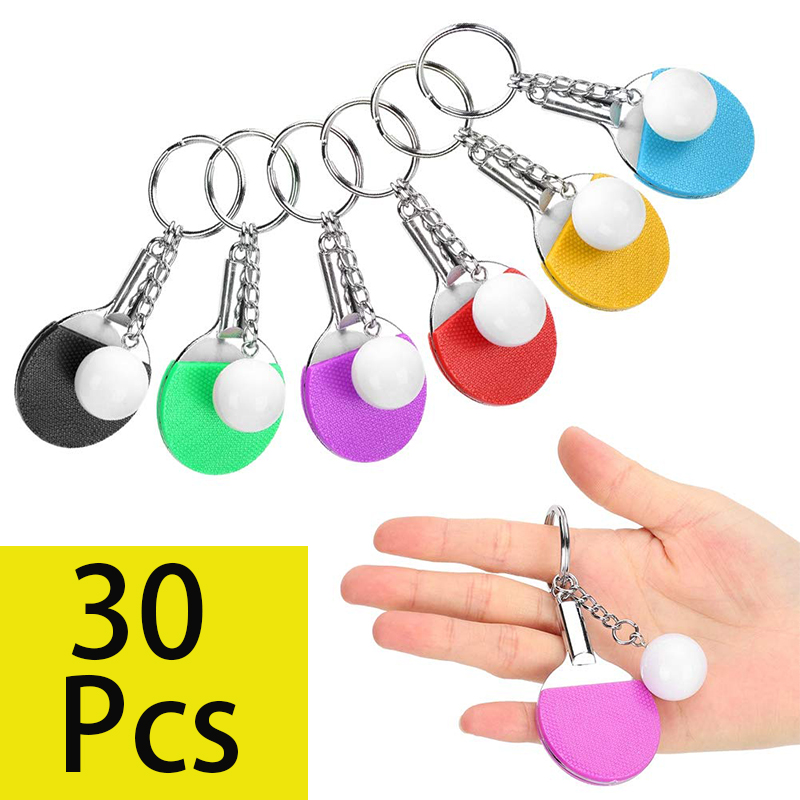 30Pcs Mini Table Tennis Racket - đánh giá và giá Table Tennis Keychain